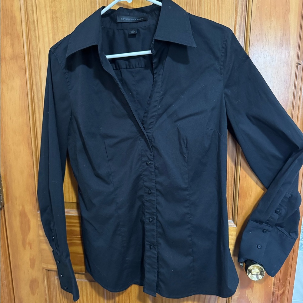 Ladies Express Design Studio Black Blouse size large